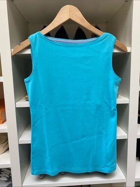 Talbots Bright Turquoise Sleeveless Tank. Petite. Like NEW!